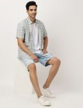 Pure Cotton Checks Button-down Collar Shirt