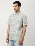 Pure Cotton Checks Button-down Collar Shirt
