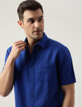 Relaxed Fit Linen Blend Solid Shirt