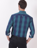 Cotton Checks Button Down Collar Shirts
