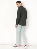 Pure Cotton Plain Button Down Shirt