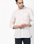 Linen Mix Striper Shirt