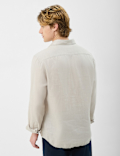 Classic Collar Full Sleeve Pure Linen Shirt
