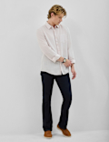 Classic Collar Linen Blend Shirt