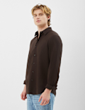 Classic Collar Linen Blend Shirt