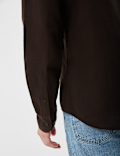 Classic Collar Linen Blend Shirt