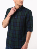 Linen Mix Multi Checks Shirt
