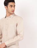 Linen Mix Classic Collar Shirt