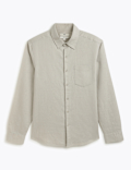 Regular Fit Linen Rich Classic Collar Shirt