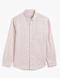 Regular Fit Linen Rich Classic Collar Shirt