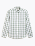 Regular Fit Linen Rich Checked Shirt