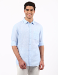 Linen Mix Solid Shirt