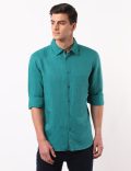 Linen Mix Classic Collar Solid Shirt