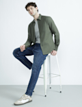 Pure Cotton Spread Collar Plain Shirt