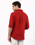 Linen Mix Classic Collar Solid Shirt