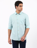 Linen Mix Classic Collar Solid Shirt