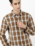 Linen Mix Check Shirt
