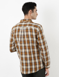Linen Mix Check Shirt