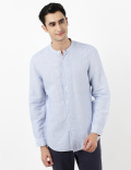 Linen Mix Stripes Shirt