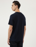 Pure Cotton Embroidered Round Neck T-Shirt