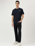 Pure Cotton Embroidered Round Neck T-Shirt