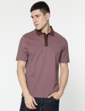 Pure Cotton Printed Polo T-Shirt