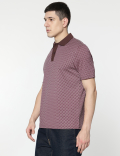 Pure Cotton Printed Polo T-Shirt