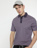 Pure Cotton Printed Polo T-Shirt