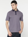Pure Cotton Printed Polo T-Shirt