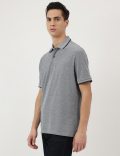 Pure Cotton Polo Neck T-Shirt