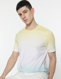 Pure Cotton Ombre Round Neck T-Shirt