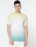Pure Cotton Ombre Round Neck T-Shirt