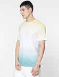 Pure Cotton Ombre Round Neck T-Shirt