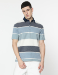 Cotton Rich Stripes Polo T-Shirt