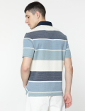 Cotton Rich Stripes Polo T-Shirt