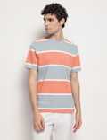 Pure Cotton Striped T-Shirt