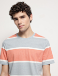 Pure Cotton Striped T-Shirt