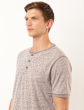 Cotton Mix Plain Round Neck T-Shirt