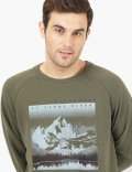 Chest Print Cotton Sweatshirt
