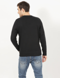 Cotton Chest Print Sweatshirt