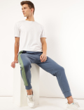 Pure Cotton Colorblock Slim Fit Jogger