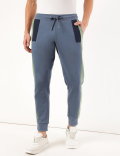 Pure Cotton Colorblock Slim Fit Jogger