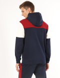 Pure Cotton Colorblock Hooded Sweatshirt