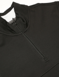 Viscose Mix Plain Stand Collar Sweatshirt