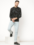 Cotton Mix Printed Round Neck Sweatshirt