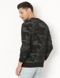 Cotton Mix Printed Round Neck Sweatshirt