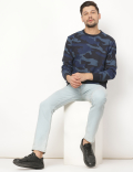 Cotton Mix Printed Round Neck Sweatshirt