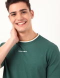 Pure Cotton Plain Round Neck T-Shirt