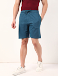 Cotton Mix Plain Regular Fit Shorts
