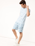 Pure Cotton Tie & Dye Round Neck T-Shirt